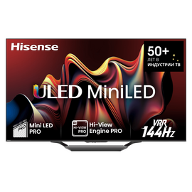  85" Телевизор Hisense 85U7NQ черный Mini LED 3840x2160, 4K Ultra HD, 120 Гц, Wi-Fi, Smart TV, VIDAA 
