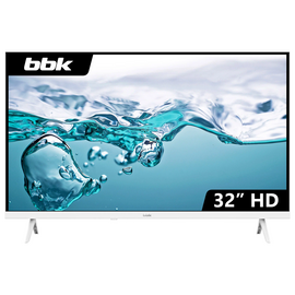  32" Телевизор BBK 32LEM-1045/TS2C (W) белый 1366x768, HD READY, 60 Гц 