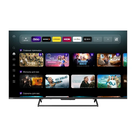  55" Телевизор Sber SDX 55U4169 черный QLED 3840x2160, 4K Ultra HD, 60 Гц, Wi-Fi, Smart TV, Салют ТВ 