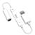  Переходник  MH020-B, Lightning - Jack 3.5, 14 см, белый, контроллер с микрофоном 