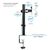  Кронштейн для мониторов Kromax CASPER-505 черный 10"-34" макс.10кг настольный поворот и наклон 