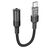  Переходник Jack 3.5 (м) - Type-C (п) Hoco LS37 Spirit 10см (black) (225361) 