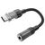  Переходник Jack 3.5 (м) - Type-C (п) Hoco LS37 Spirit 10см (black) (225361) 