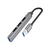  Хаб HOCO HB26 4in1 adapter (Type-c to USB3.0+USB2.0*3) metal gray 