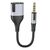  Переходник 2*Jack 3,5 (м) - Jack 3,5 (п) Borofone BL19 Creator 10см (black) (225501) 