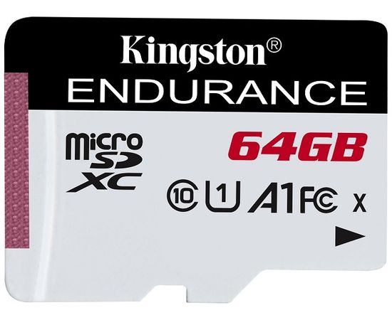  Карта памяти Kingston microSDXC 64Gb Class10 SDCE/64GB High Endurance w/o adapter 