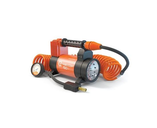  Авто-компрессор АГРЕССОР (AGR-50L) металл., 12V, 280W, 50 л./мин., перех. для накач.лодок, LED фонарь 