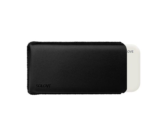  Аккумулятор внешний резервный Xiaomi (Mi) Solove 10000mAh Type-C с 2xUSB выходом, кожаный чехол (001M+ White RUS) (белый) 