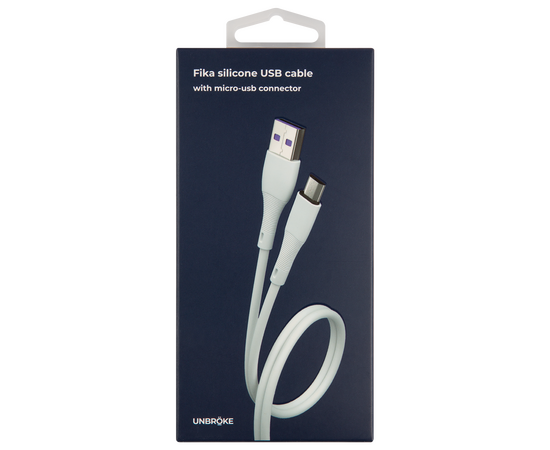  Кабель UNBRÖKE Fika USB - MicroUSB, 1 метр, до 2A, белый 