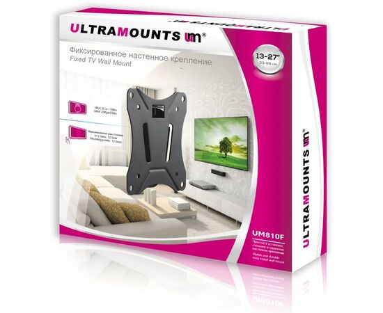  13"-27" Кронштейн Ultramounts UM 810F Фиксированный Черный макс.25кг 