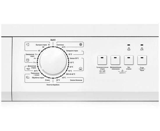  Стиральная машина Centek CT-1901 (белый) 1000 / 6кг / 40см / 23пр / Очистка барабана / Пар / A+ 