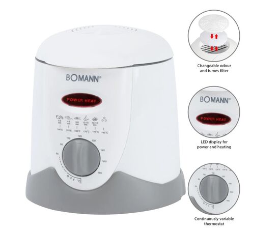  Фритюрница-фондю Bomann FFR 1290 CB weis-grau 
