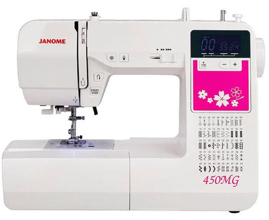  Швейная машина Janome 450 MG (450MG), rкомпьютерное управление, горизонтальный челнок, количество операций: 50 