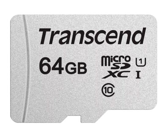  Карта памяти Transcend microSDХC 300S 64GB Class10 UHS-I U1 (TS64GUSD300S) 