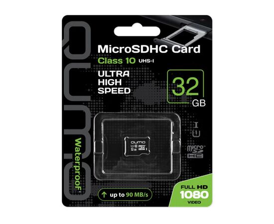  Карта памяти Qumo 32GB QM32GMICSDHC10U1NA Сlass 10 UHS-I ,3.0 без адаптером SD 