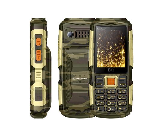  Мобильный телефон BQ 2430 Tank Power Camouflage+Gold 