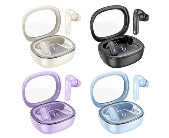  Наушники внутриканальные HOCO EQ6 Shadow, пластик, bluetooth 5.3, микрофон, цвет: синий (1/14/140) 