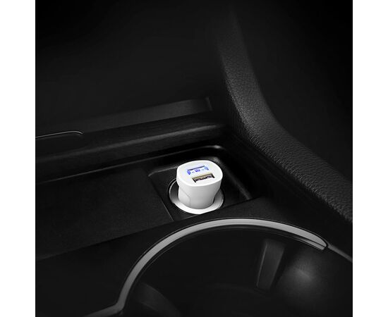 Автомобильное зарядное устройство HOCO Z2A, 2xUSB с Кабелем USB - Lightning, 2.4A, белый 