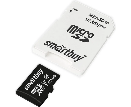  MicroSDXC  512GB  Smart Buy Class 10 Pro UHS-I U3 (70/90 Mb/s) + SD адаптер 