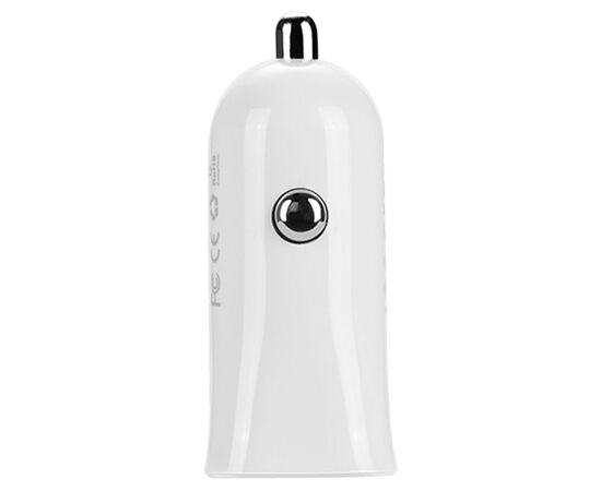  Автомобильное зарядное устройство HOCO Z12 Elite, 2xUSB с Кабелем USB - Lightning, 2.4A, белый 