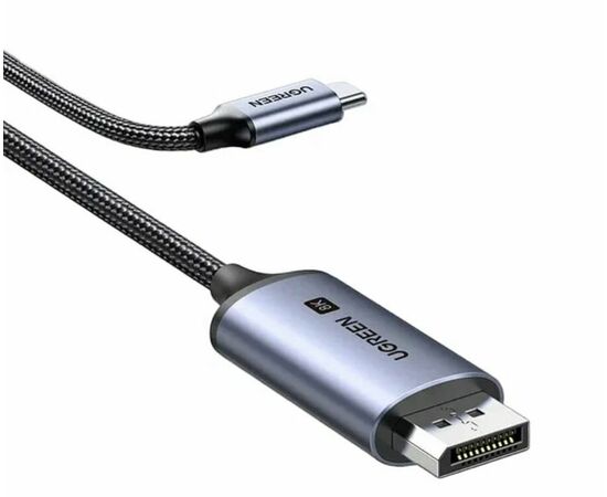  Кабель UGREEN CM556 (25158) USB-C To DP Cable(8K) 2M Silver 