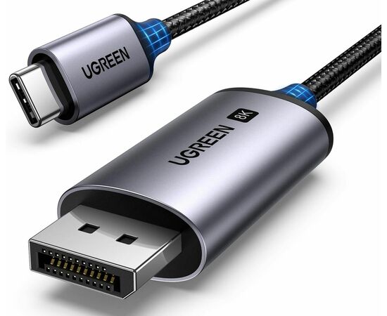  Кабель UGREEN CM556 (25158) USB-C To DP Cable(8K) 2M Silver 