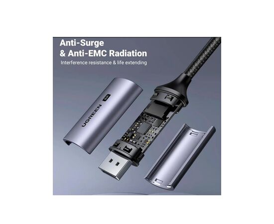  Кабель UGREEN CM556 (25158) USB-C To DP Cable(8K) 2M Silver 