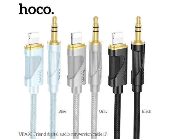  Аудио-адаптер HOCO UPA30 Friend digital audio conversion cable iP (черный) 
