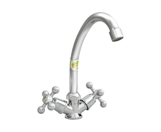  Смеситель для мойки Juguni JGN0340 0402.657 двуручный/кран-букса кера 