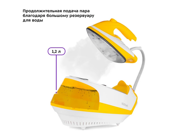  Парогенератор Kitfort КТ-9135-1 2000Вт желтый/белый 