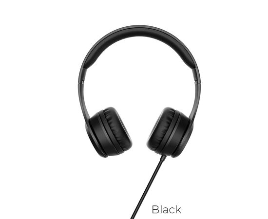  Наушники полноразмерные HOCO W21 Graceful charm wire control (чёрный) 