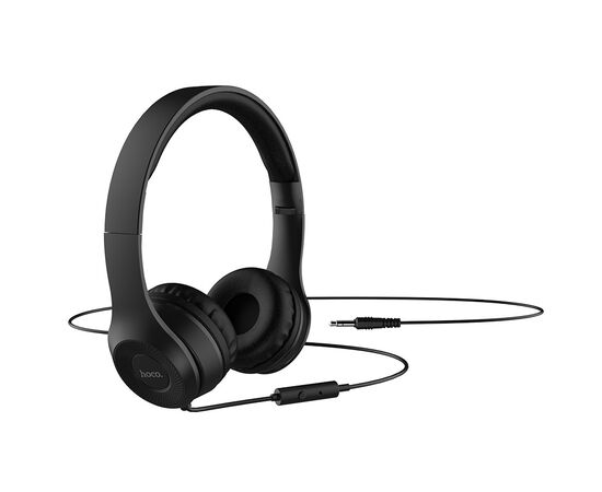  Наушники полноразмерные HOCO W21 Graceful charm wire control (чёрный) 