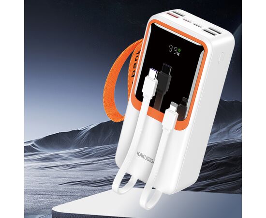  Портативный аккумулятор KAKUSIGA KSC-1089 30000 mah 22.5W+PD20W white 