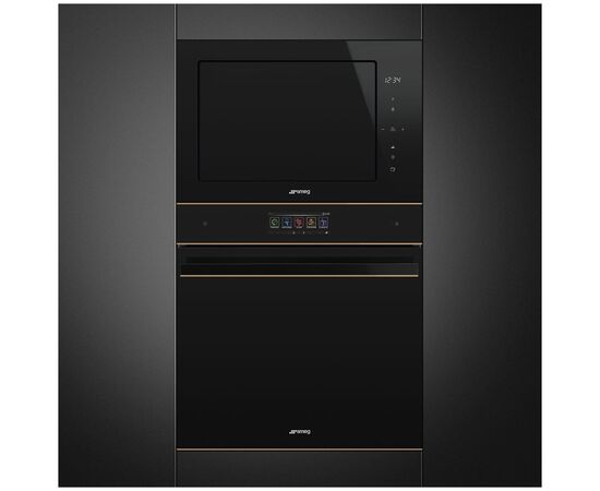  Встраиваемая микроволновая печь SMEG FMI625CN черное стекло 