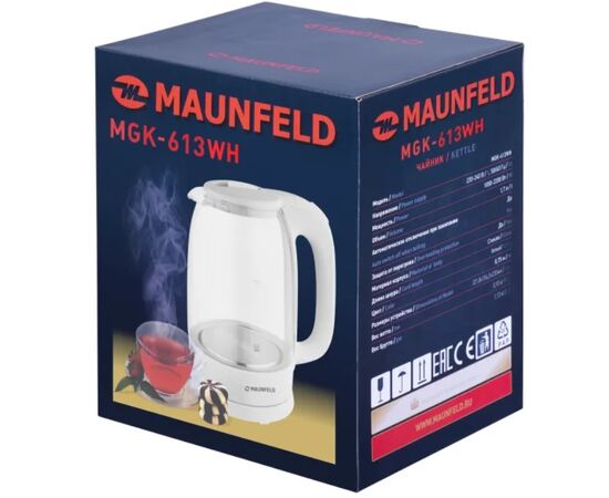  Чайник MAUNFELD MGK-613WH 