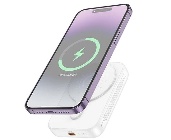  Внешний аккумулятор Hoco J117A Esteem PD20W SafeMag 10000mAh Type-C/Type-C (white)(225007) 