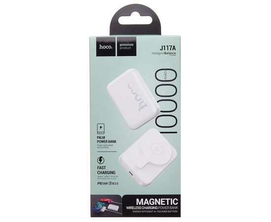  Внешний аккумулятор Hoco J117A Esteem PD20W SafeMag 10000mAh Type-C/Type-C (white)(225007) 