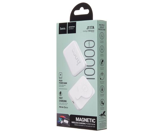  Внешний аккумулятор Hoco J117A Esteem PD20W SafeMag 10000mAh Type-C/Type-C (white)(225007) 