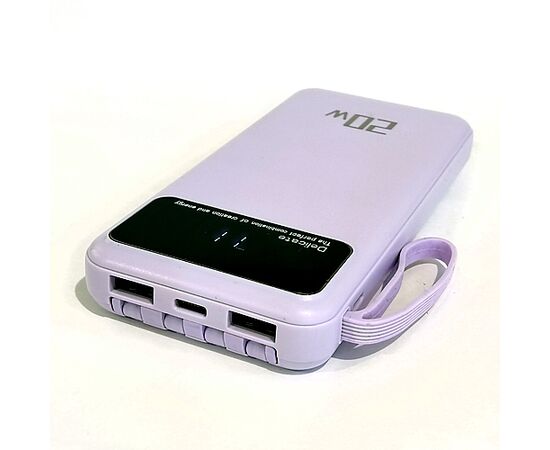  Power bank DeTech DT-PB220 фиолетовый цвет 