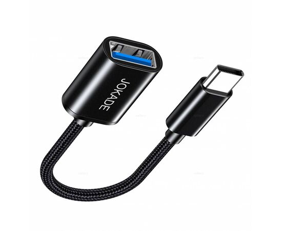  OTG переходник TYPE-C на USB 3.0 18W JOKADE JC026 black 