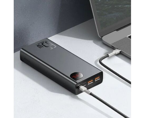  Внешний аккумулятор Baseus PPIMDA-D01 Adaman Metal Digital Display Quick Charge Power Bank 65W 20000mAh Black 