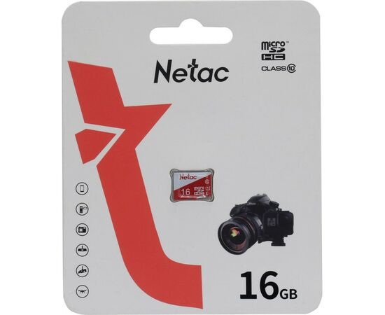  Карта памяти Netac P500 Eco (NT02P500ECO-016G-S) microSDHC 16Gb (50/95 Mb/s, no adapter) 