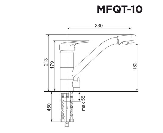  Кухонный смеситель MAUNFELD MFQT-10W кремовый 