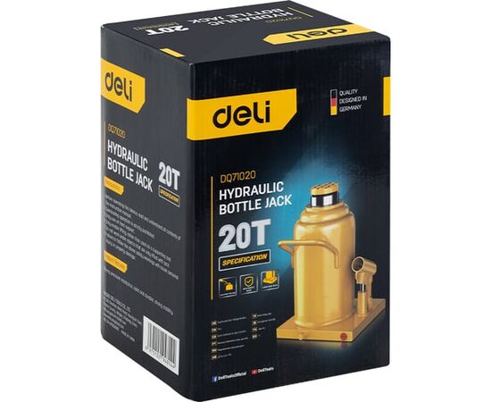  Домкрат бутылочный Deli DQ71020 20 т 