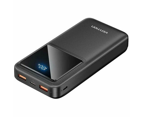  Внешний аккумулятор Vention FHLB0 20000mAh (M/C-A/A) 22.5W Черный с LED дисплеем 