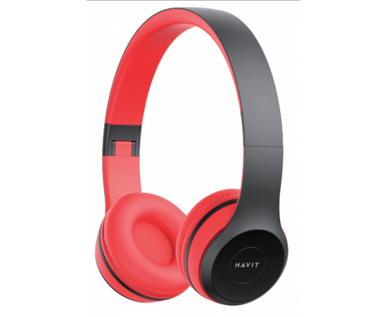  Гарнитура беспроводная полноразмерная HAVIT HV-H2575BT V5.0 Bluetooth+FM+MP3 Черно-красная 
