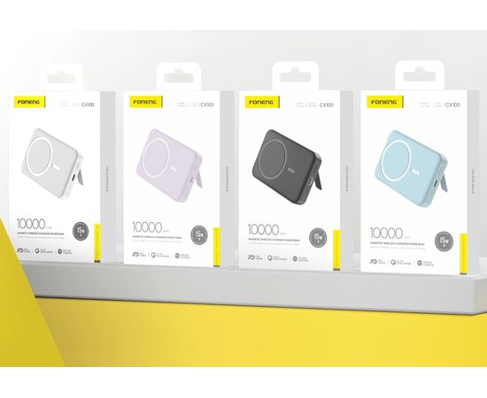  Внешний аккумулятор Foneng CX100 Magnetic 10000 mAh 15W (White) 
