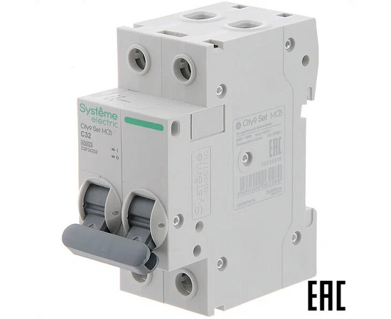  Выключатель автоматический Systeme electric City9 Set C9F34232 (АВ) С 32А 2P 4.5kA 230В 