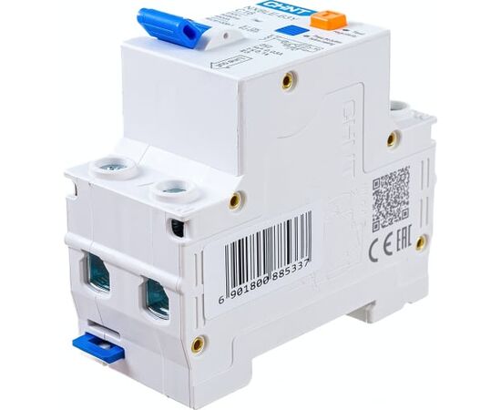  Дифференциальный автоматический выключатель CHINT NXBLE-63Y (105542) 1P+N 16А 30mA х-ка С электронный тип AС 4.5kA 