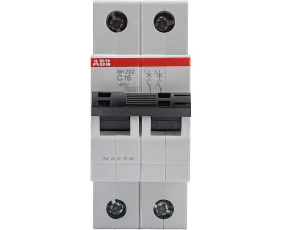  Автоматический выключатель ABB SH202 C16 2CDS212001R0164 2-полюсной 